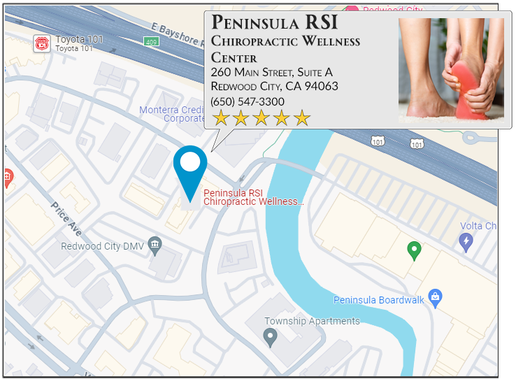 Peninsula RSI Chiropractic Wellness Center's location on google map